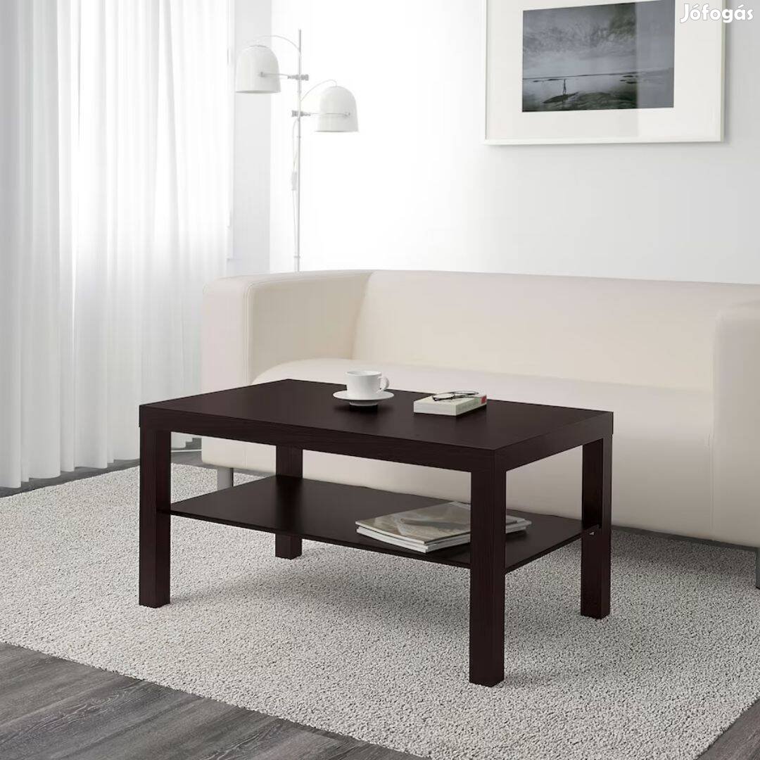 Dohanyzó asztal fekete Ikea Lack 90x55 cm