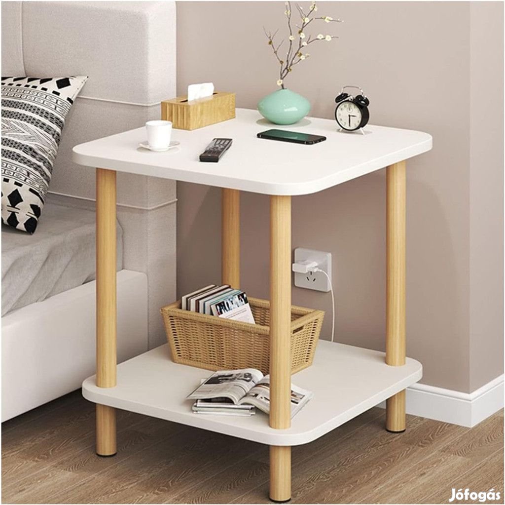 Dohányzóasztal 40x40x53 cm fehér FUR1874-2