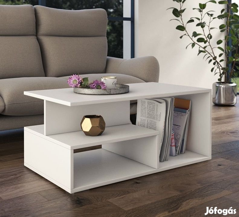 Dohányzóasztal 90x51x42 cm fehér FUR-1318-1