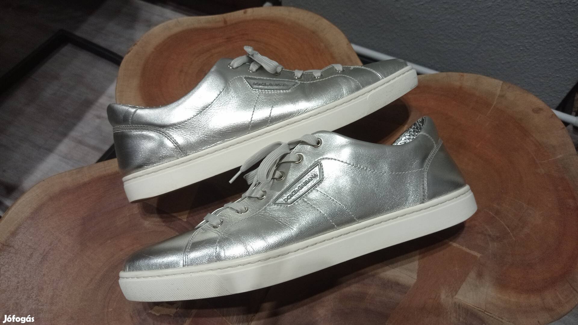 Dolce Gabbana garantáltan eredeti olasz ezüst designer férfi cipő 45