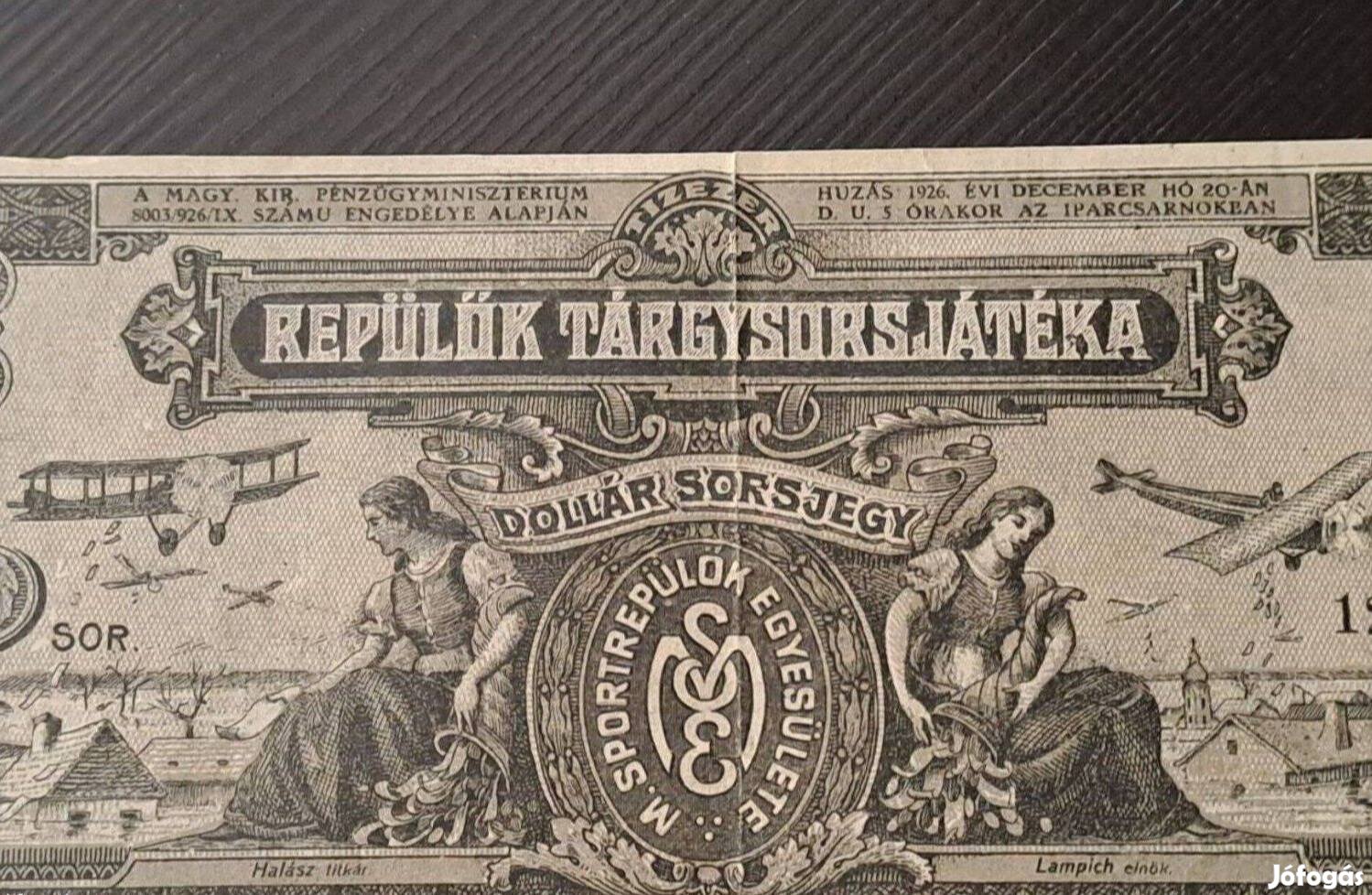 Dollár Sorsjegy, M.Sportrepülők Egyesülete