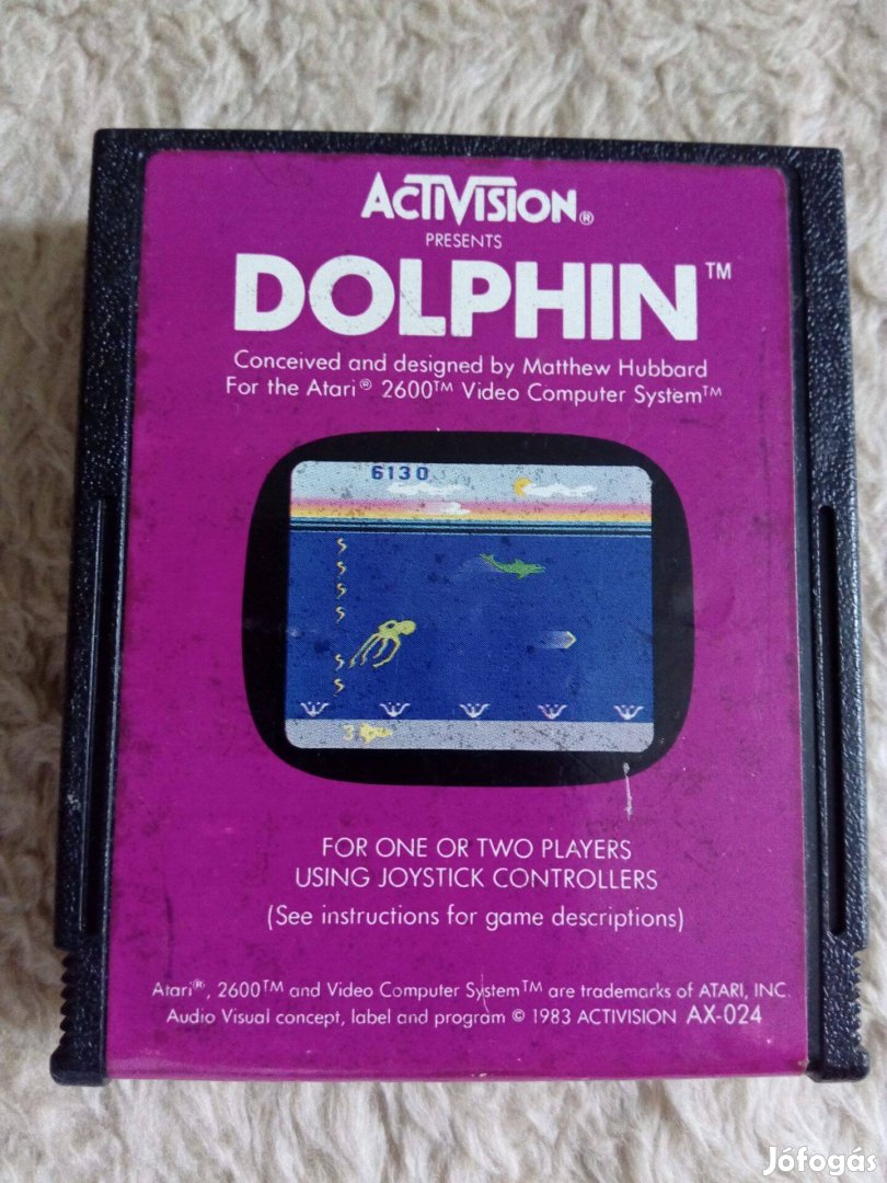 Dolphin Activision Atari 2600 cartridge eredeti játék konzol eladó!