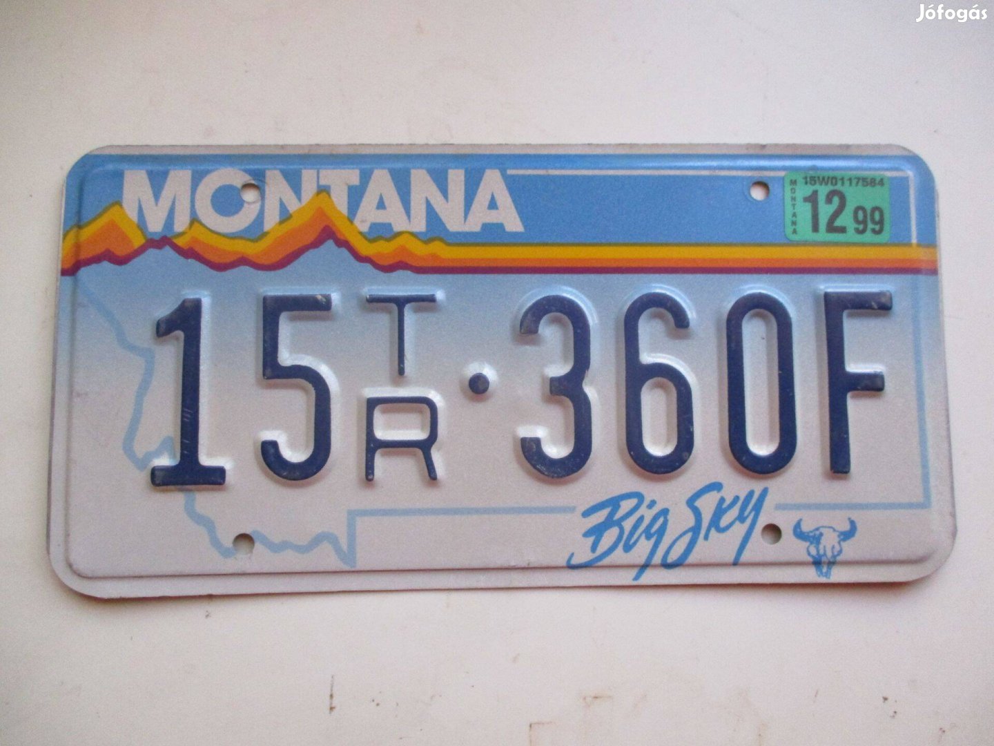 Dombornyomott USA rendszám Montana államból eladó!