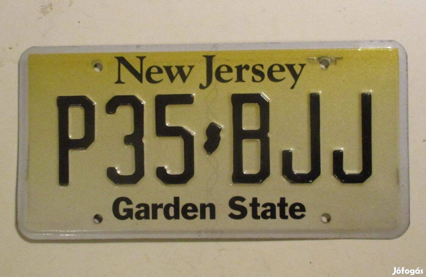 Dombornyomott USA rendszám New Jersey államból eladó!