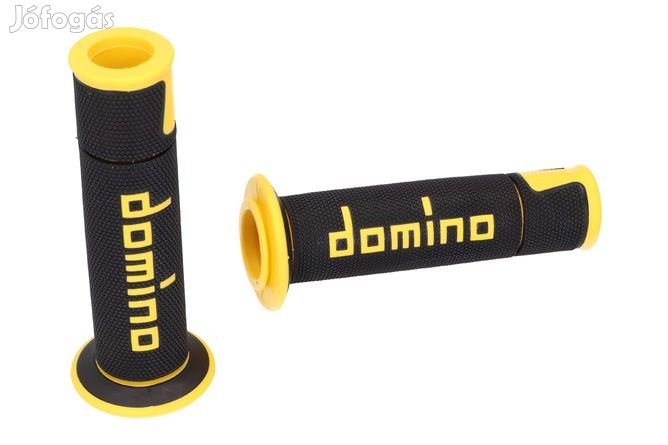 Domino A450 On-Road Racing markolat fekete / sárga (nyitott végű)