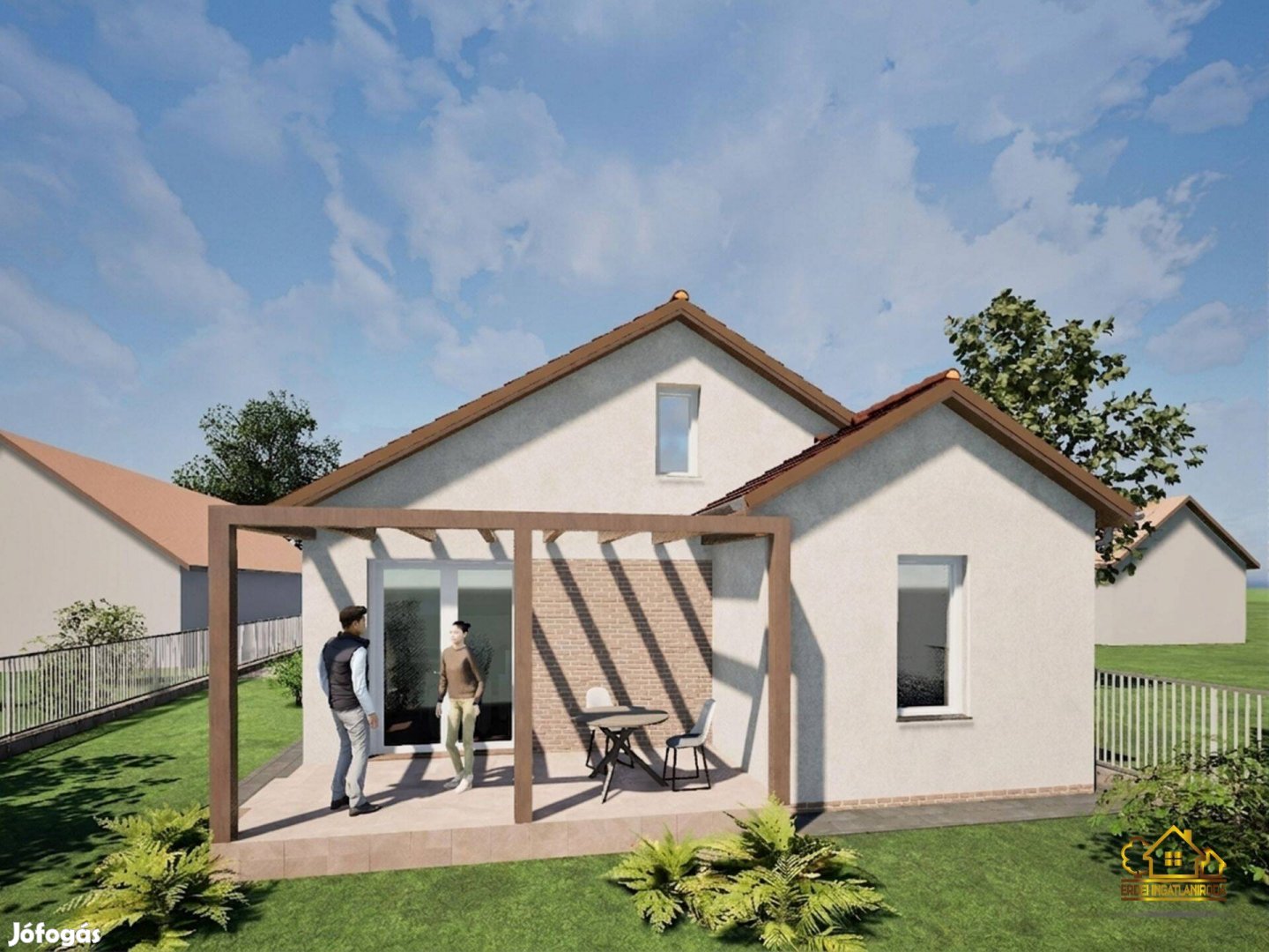 Dömsödön tárolóval érintkező nettó 77 m2-es ikerházi lakás!