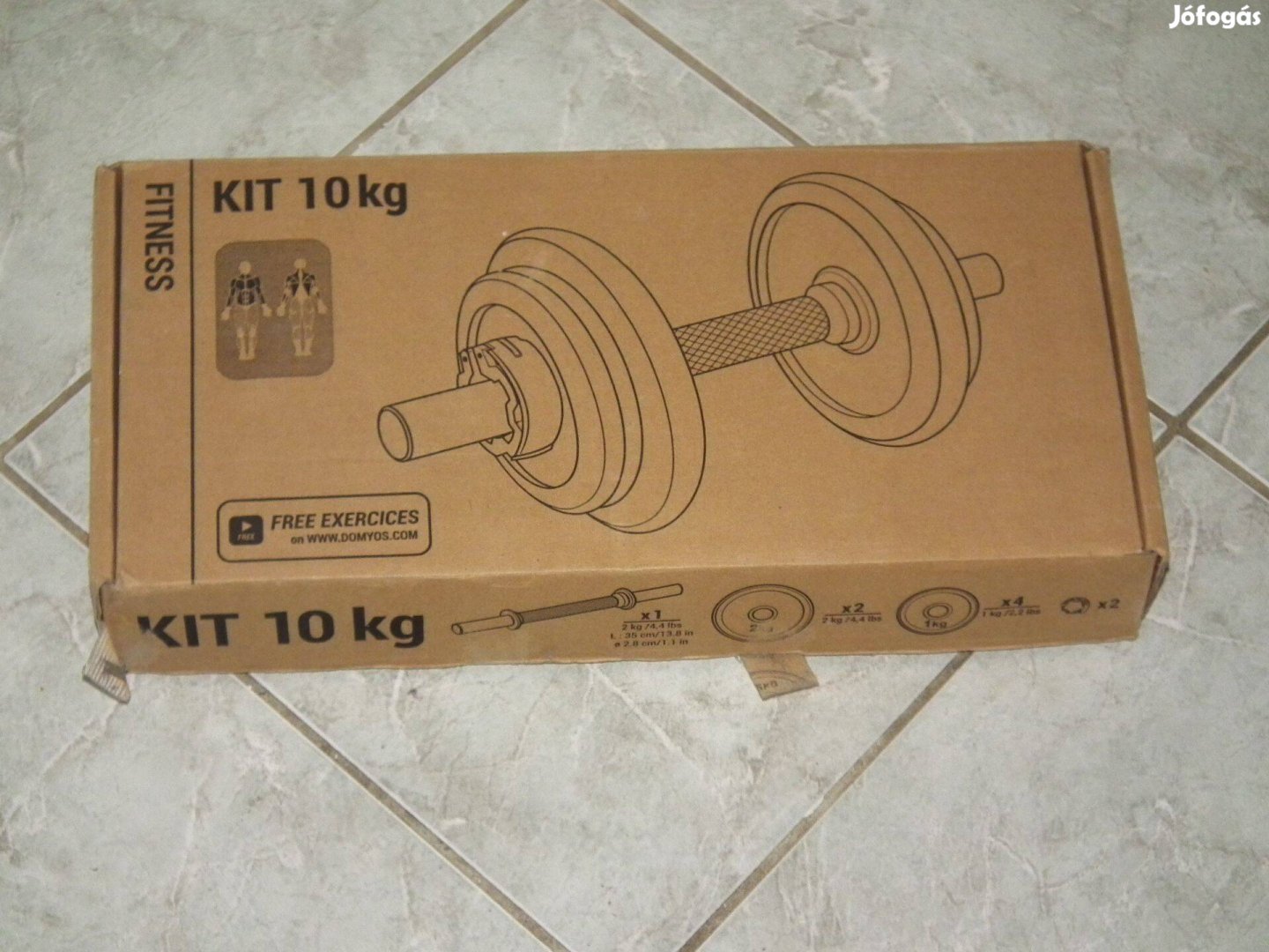 Domyos dobozos újszerű kézi súlyzó, egykezes, öntöttvas
