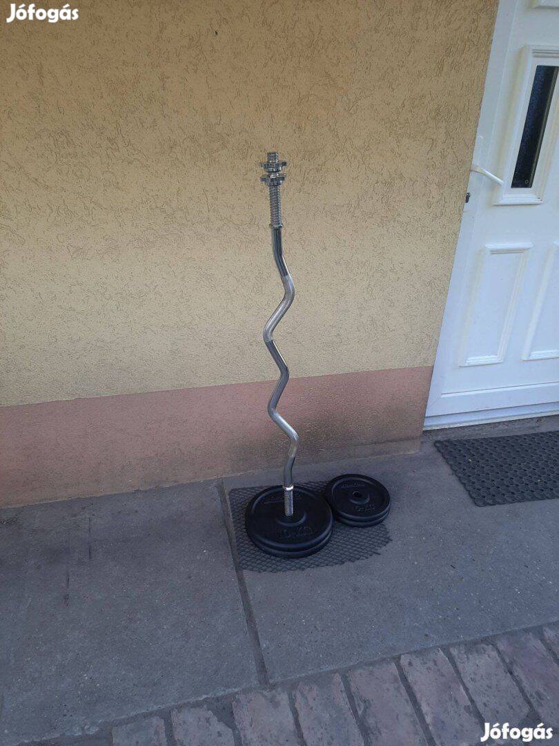 Domyos francia rúd szorítókkal gyári súlytárcsa súlyzókészlet súly