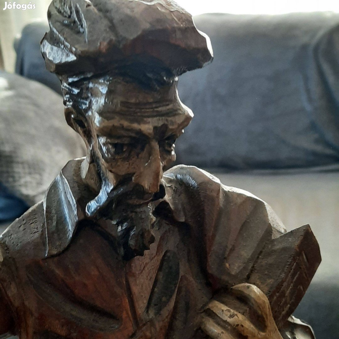 Don Quijote faszobor, szobor, faragott, faragás, fából