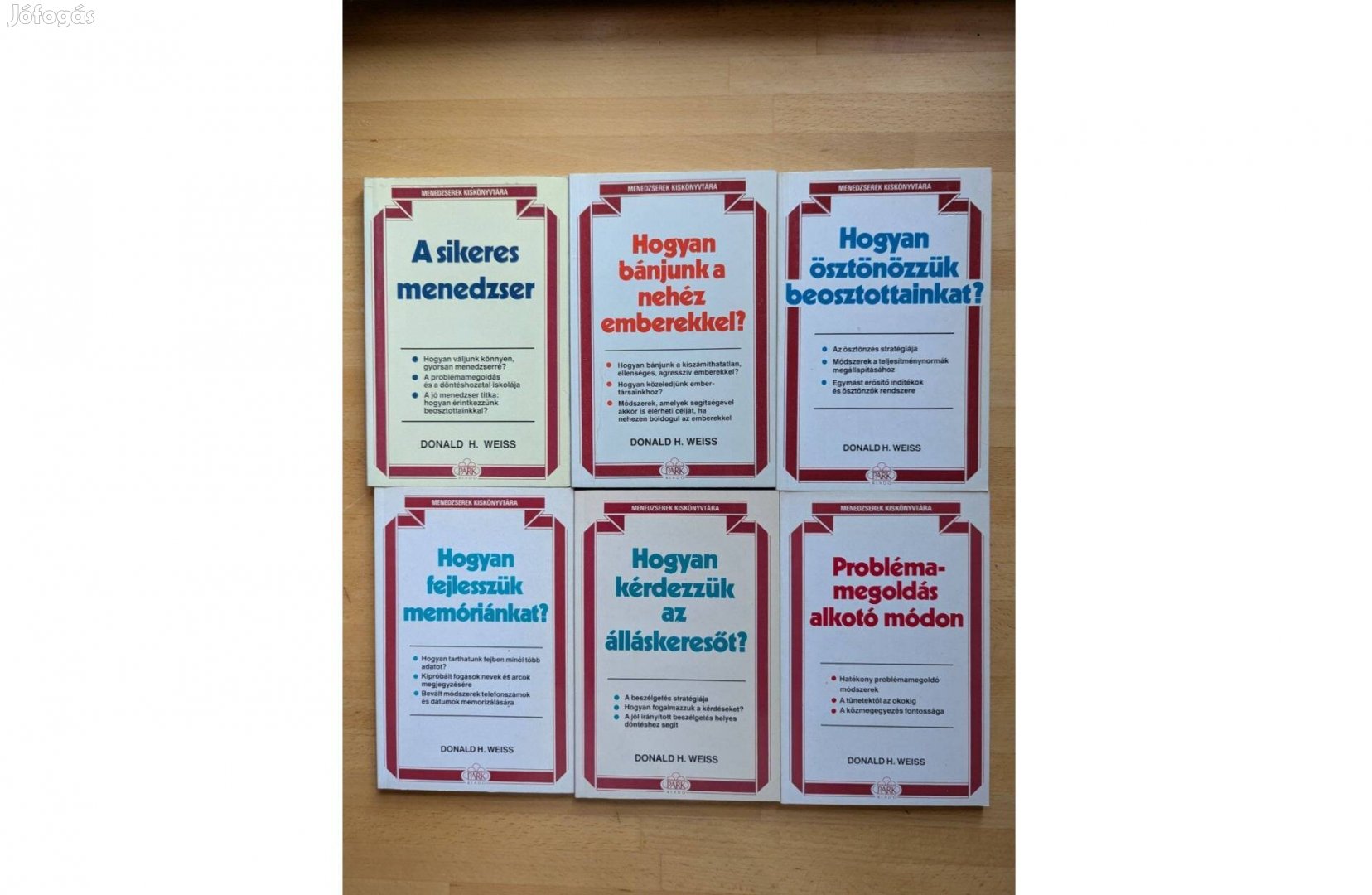 Donald H. Weiss könyvei 1986-1992 Új Park