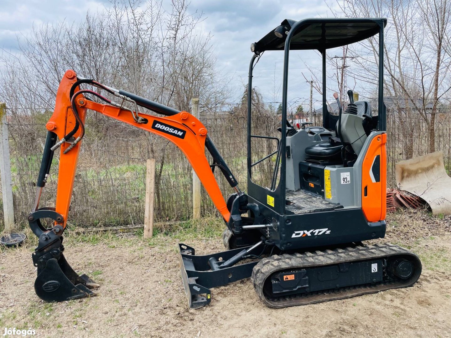 Doosan DX17z Bobcat E17Z 1,7t minikotró árokásó munkagép