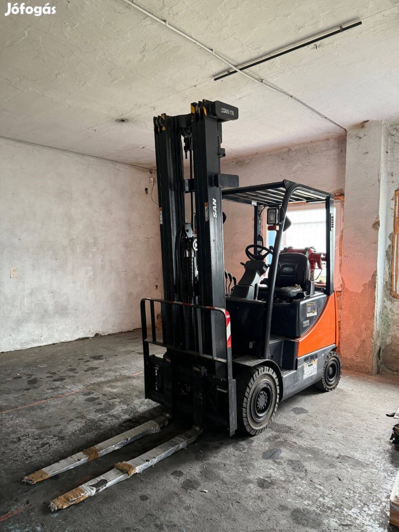 Doosan G20SC-5 PB-gázzal működő emelővillás targonca 2,0t 6m