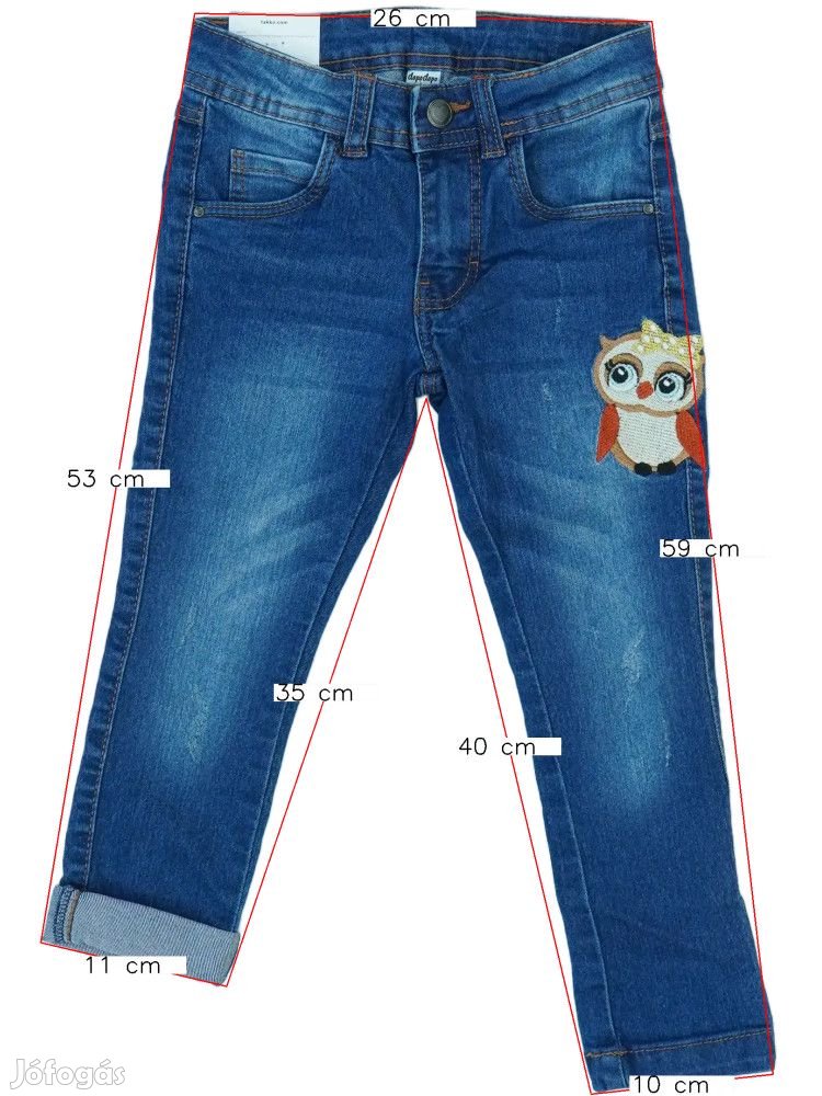 DopoDopo Új (címkés) Fiú Farmernadrág (Méret: 104)