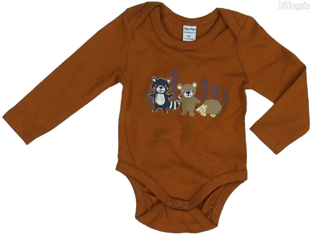 DopoDopo Új (címkés) Fiú Hosszú ujjú body (Méret: 56)