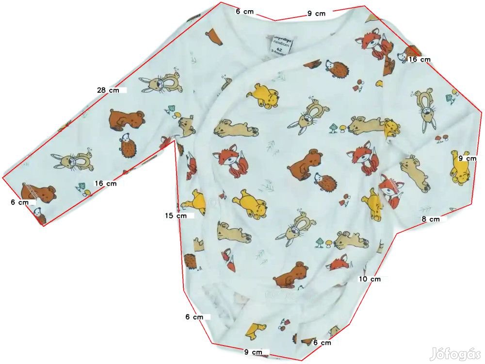 DopoDopo Új (címkés) Fiú Hosszú ujjú body (Méret: 62)