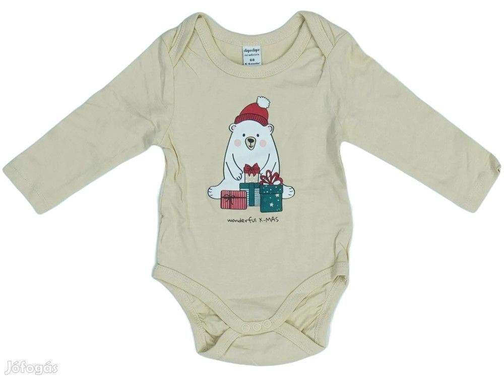DopoDopo Új (címkés) Fiú Hosszú ujjú body (Méret: 68)