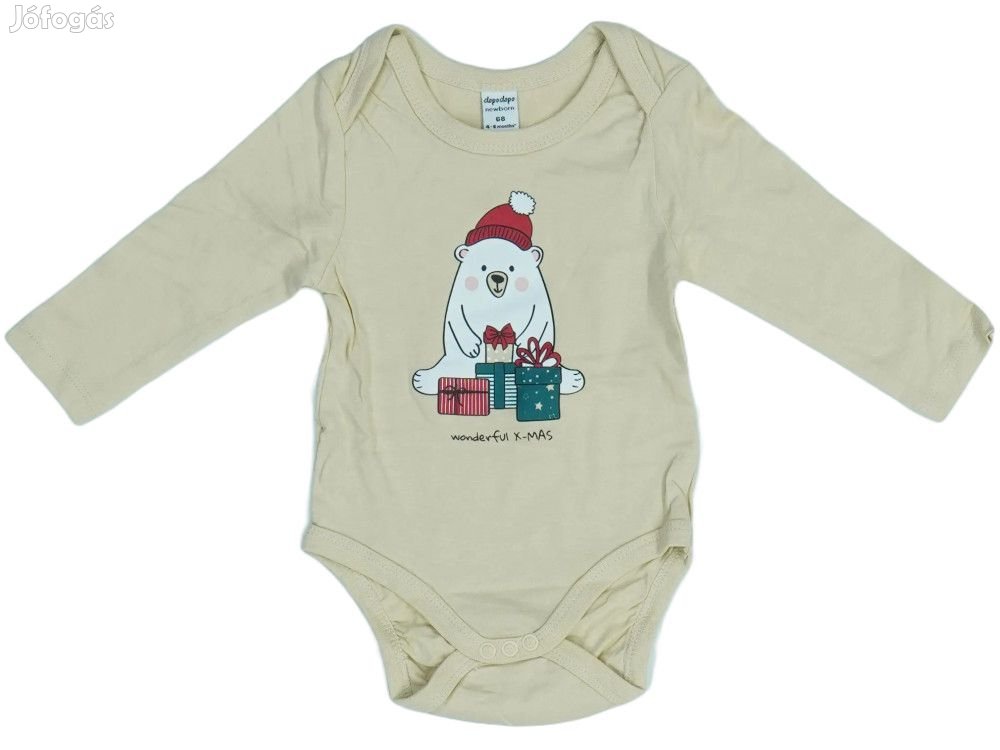 DopoDopo Új (címkés) Fiú Hosszú ujjú body (Méret: 68)