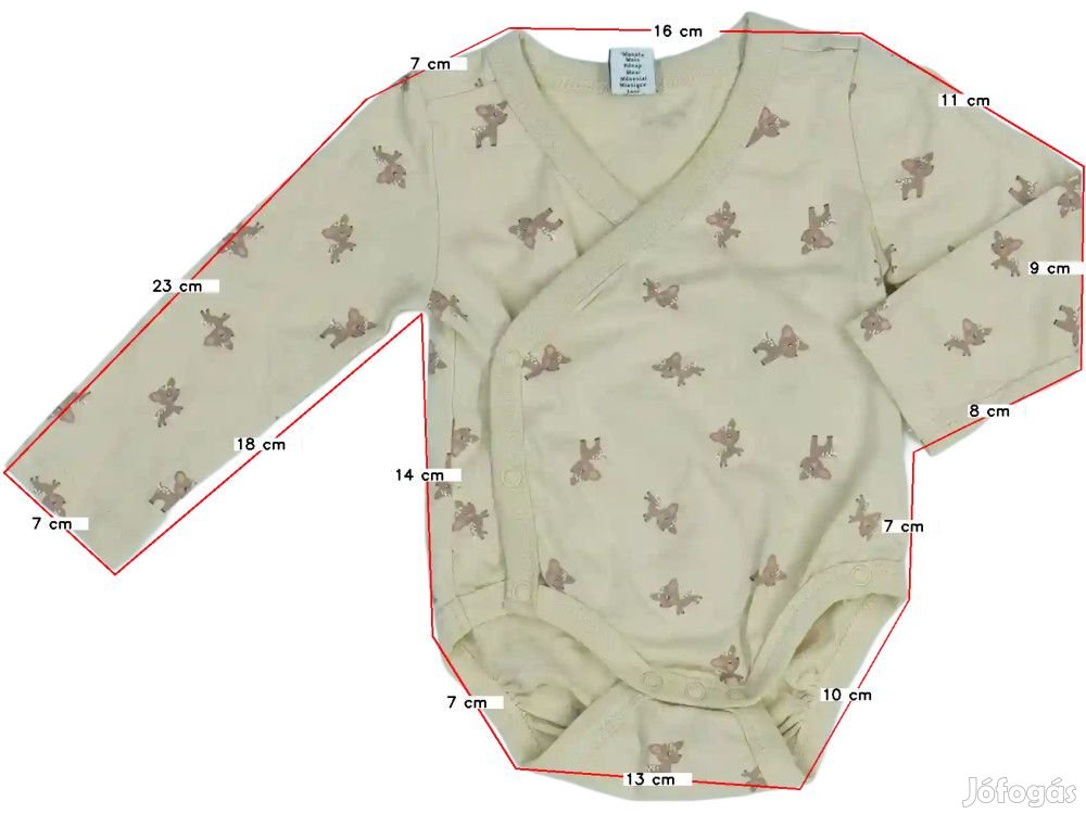 DopoDopo Új (címkés) Lány Hosszú ujjú body (Méret: 62)