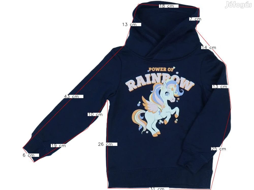 DopoDopo Új (címkés) Lány Pulóver (Méret: 116)