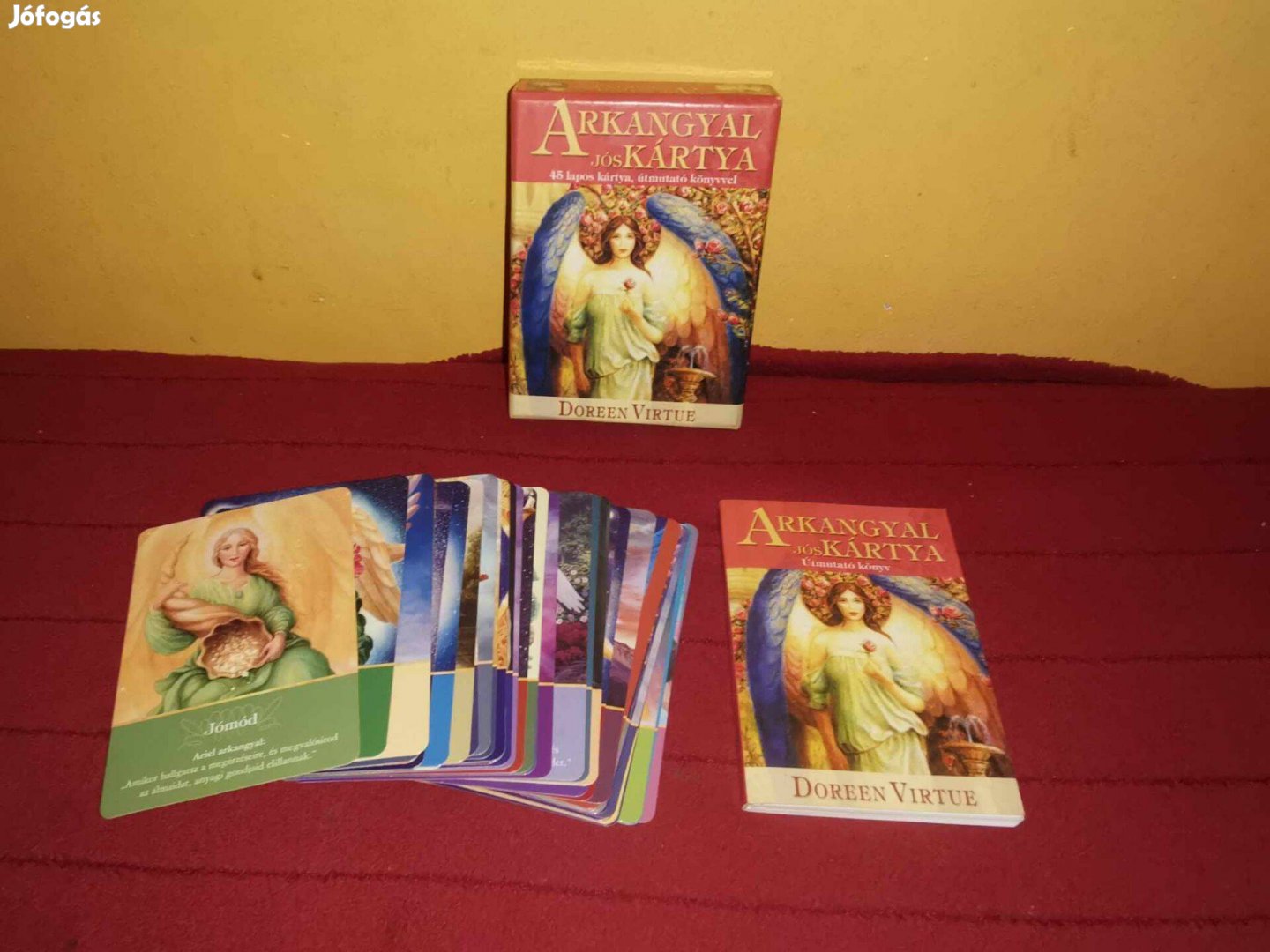 Doreen Virtue: Arkangyal jóskártya-45 lapos kártya, útmutató könyvvel