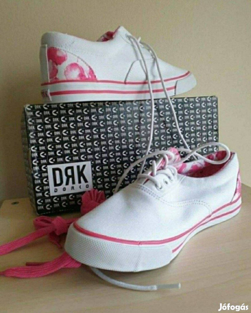 Dorko / DRK fehér-pink vászon női sport / torna cipő 40-es méret