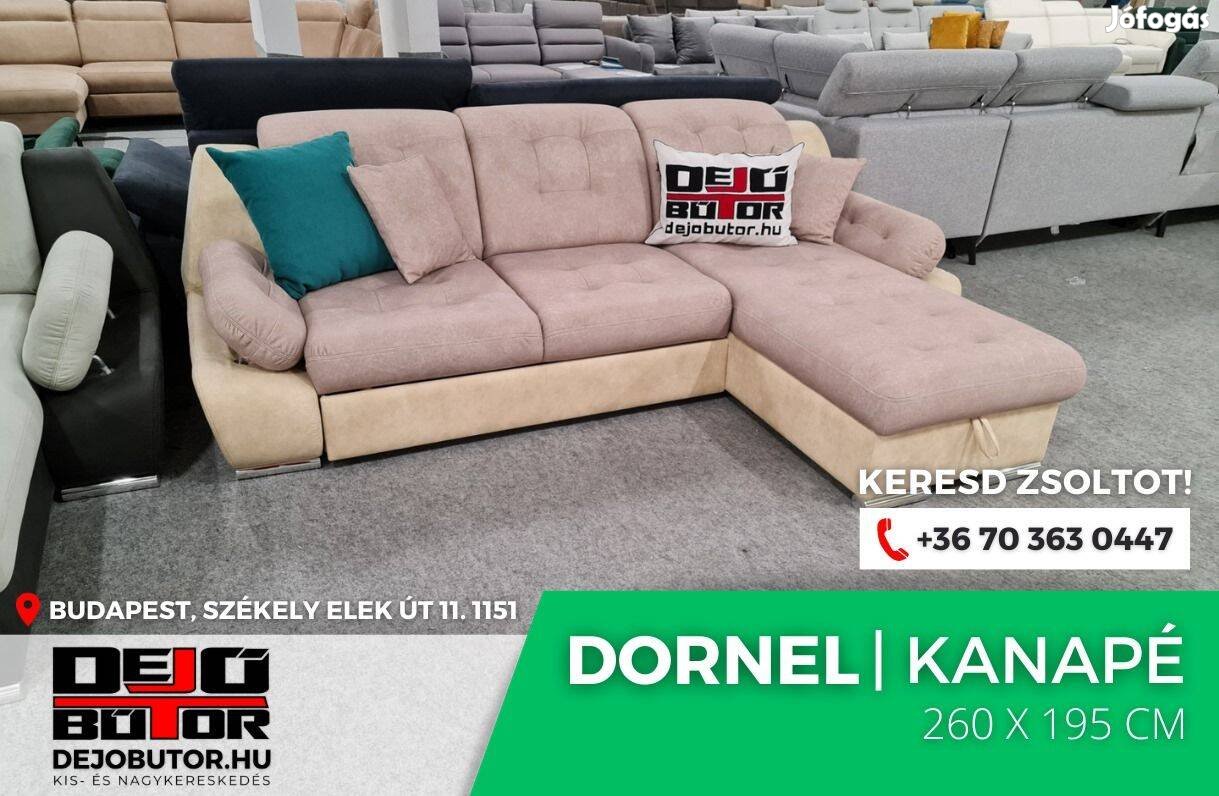 Dornel sarok prémium kanapé ülőgarnitúra 260x195 cm rugós