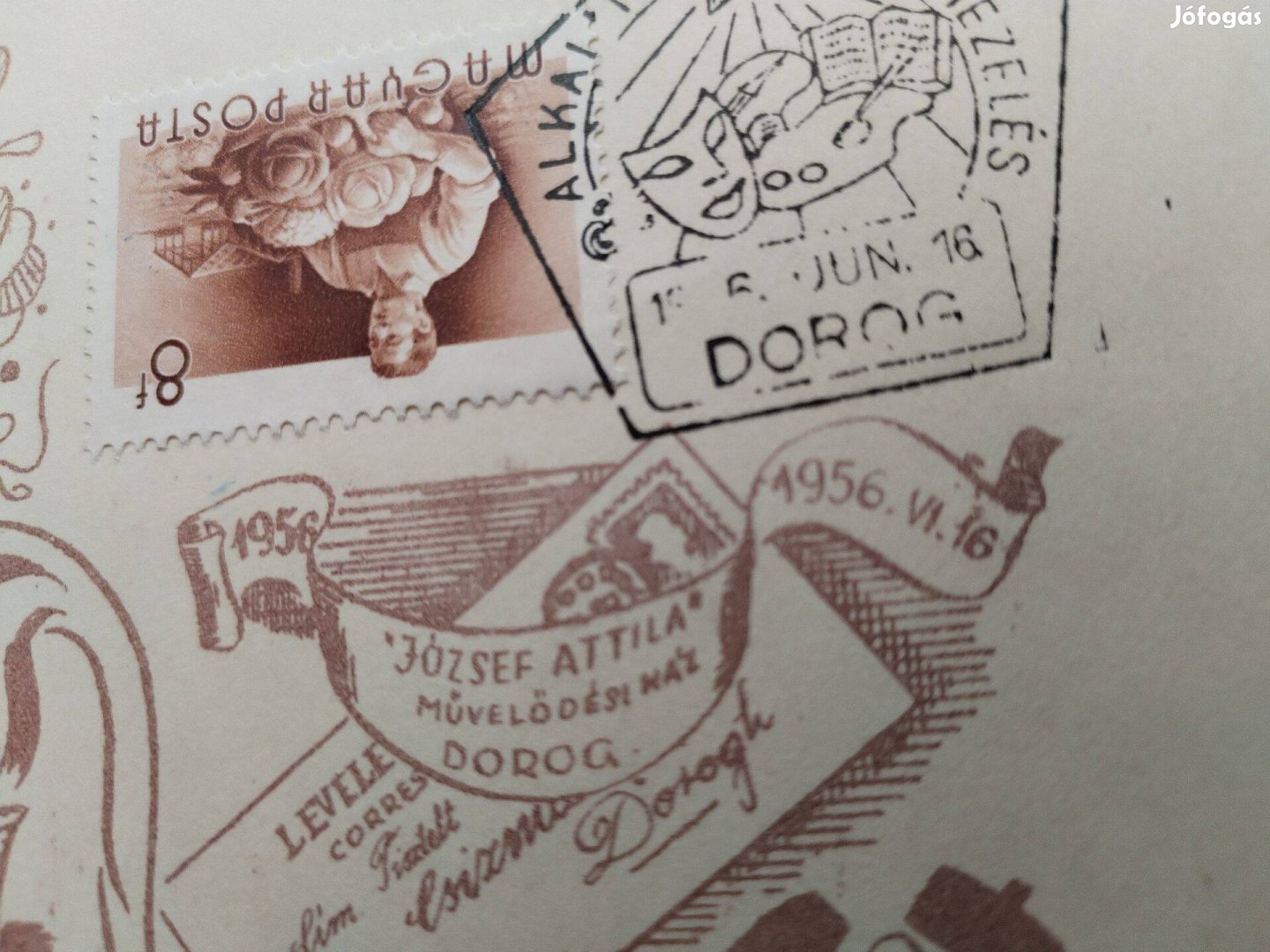 Dorogi 1956-os Levelezőlap levelezőlap Kiállításra ritka db