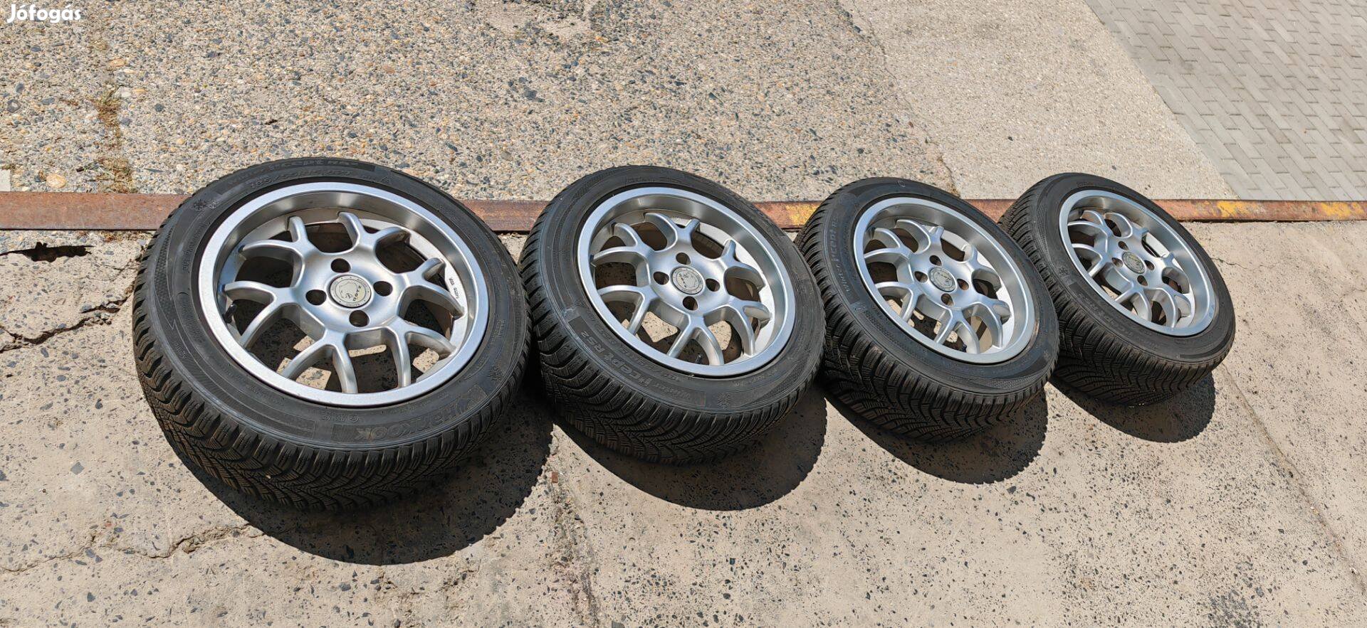 Dotz 4x100 15x7 ET38 peremes alufelnik VW Lupo-ról 185/55 R15 gumikkal