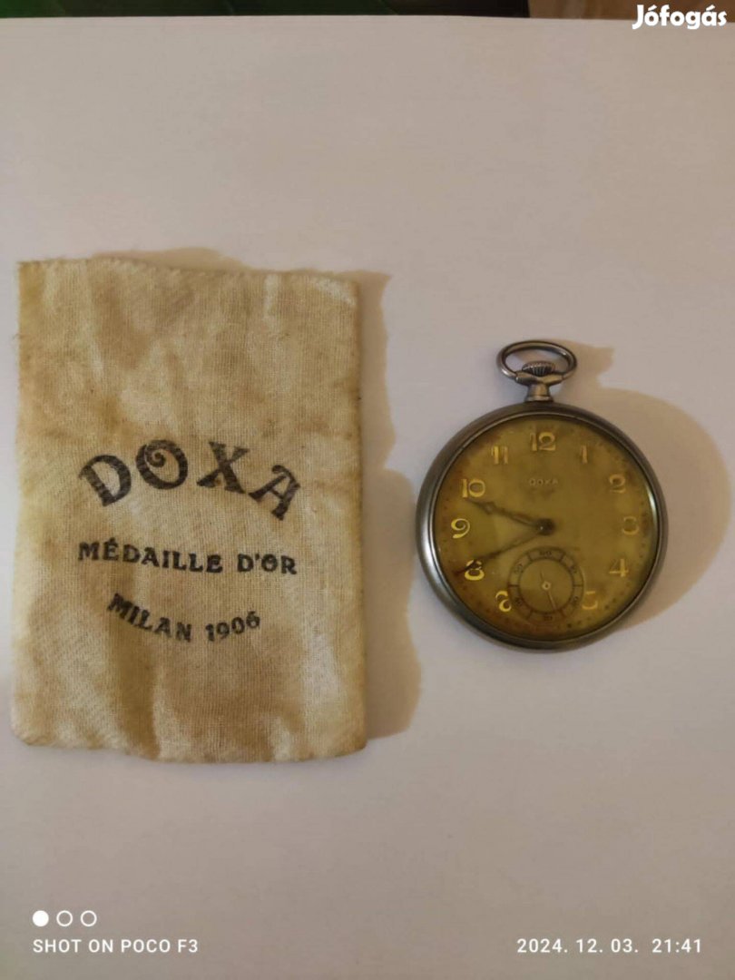 Doxa zsebora 1906 müködöképes karcmentes állapot