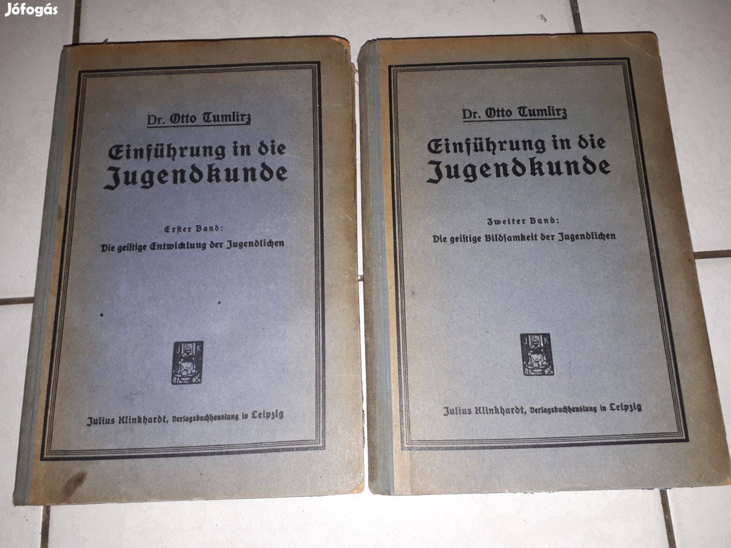 Dr Otto Tumlirz - Einführung in die Jugendkunde (1925-ös kiadás)