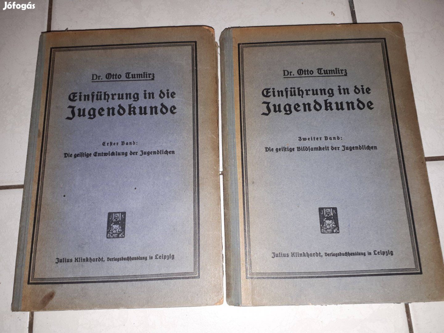 Dr Otto Tumlirz - Einführung in die Jugendkunde - Bevezetés