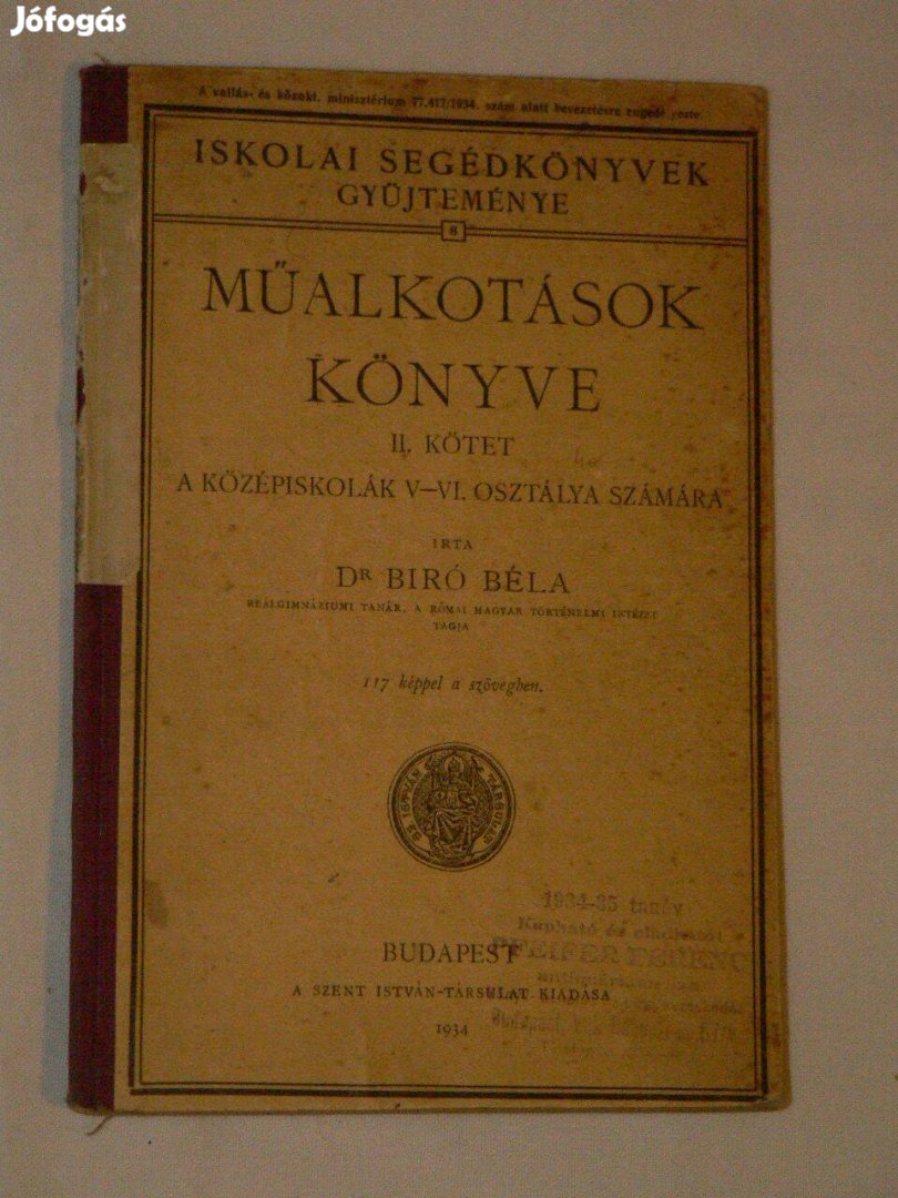 Dr. Biró Béla Műalkotások könyve II / könyv A Szent István - Társulat