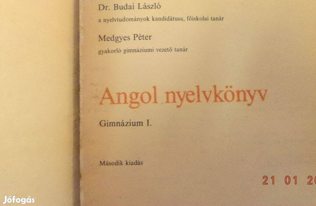 Dr. Budai László: Angol nyelvkönyv gimnázium I