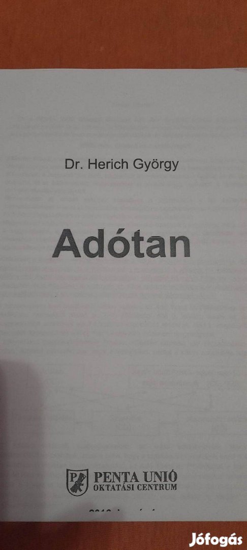 Dr. Herich György Adótan