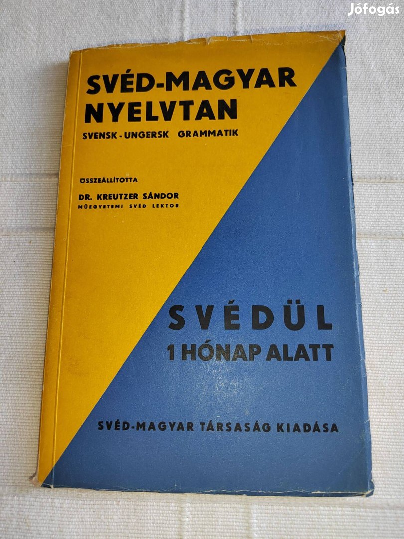 Dr. Kreutzer Sándor: Svéd-magyar nyelvtan