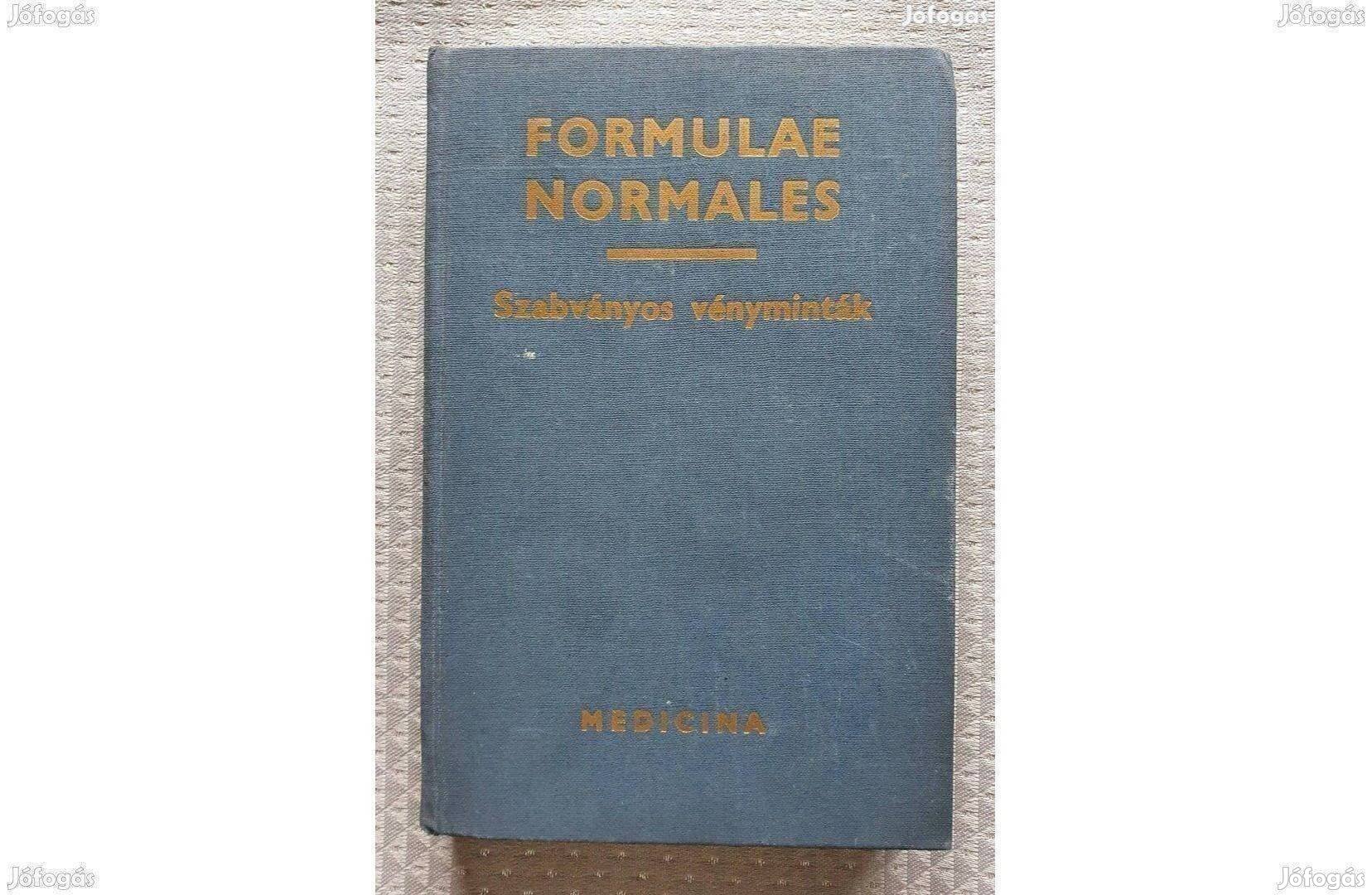 Dr. Szilágyi Géza: Formulae Normales-Szabványos vényminták kézikönyv