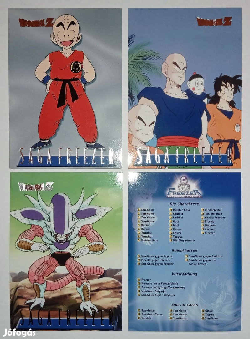 Dragon Ball Z Saga Freezer kártyák (Panini)