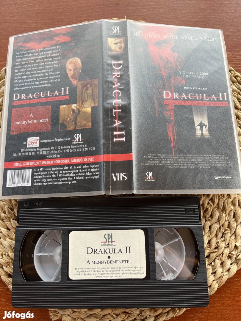 Drakula 2 vhs kazetta