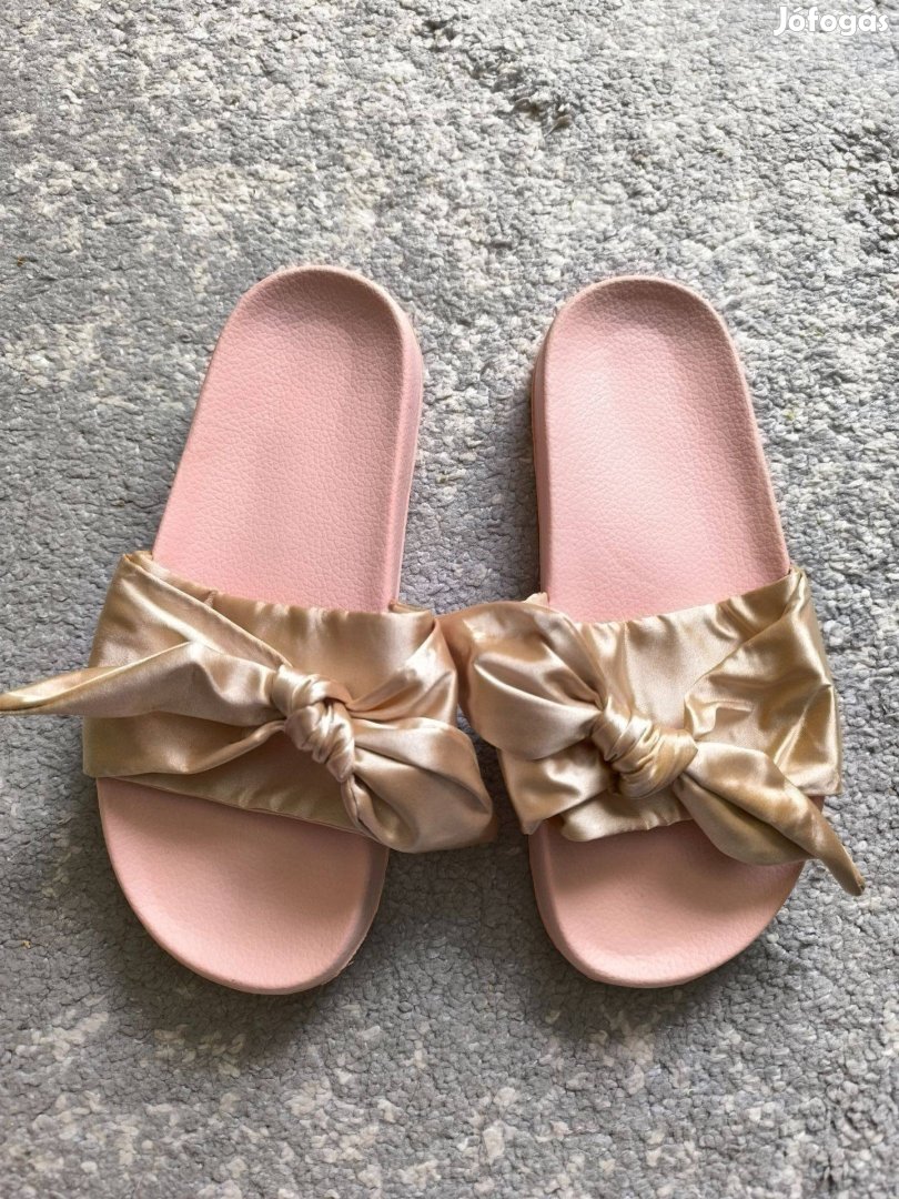 Drapp pántos női papucs 39-es