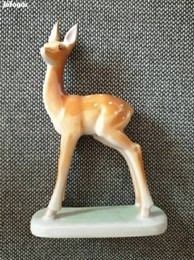 Drasche porcelán őzgida nipp / állat szobor / 10 cm magas