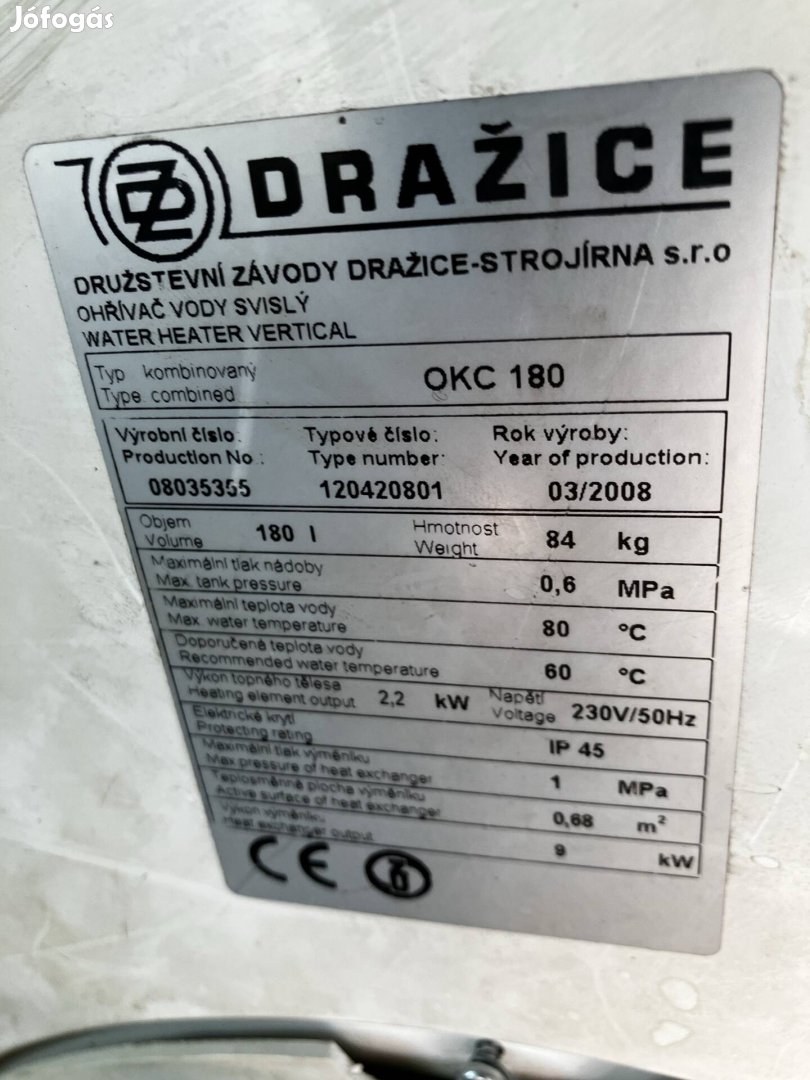 Drazice bojler alkatrész