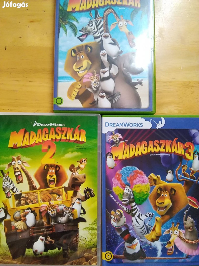 Dreamworks - Madagaszkár 1-2-3 dvd