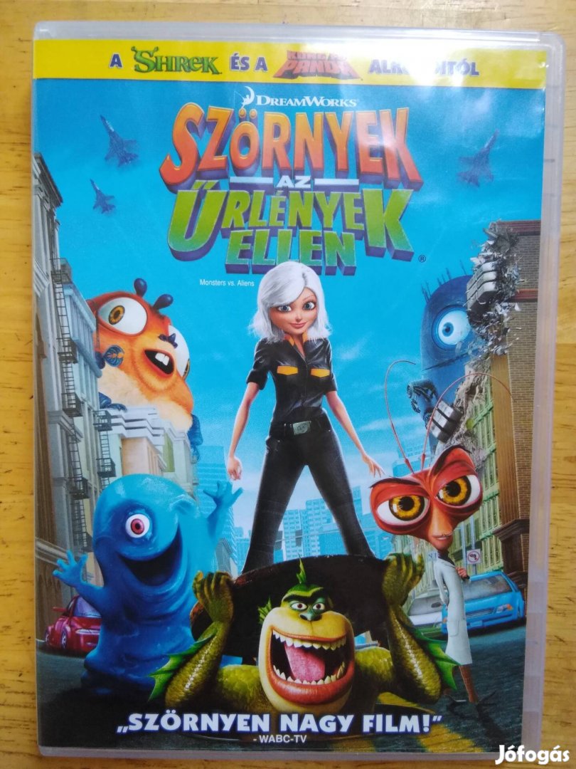 Dreamworks - Szörnyek az űrlények ellen újszerű dvd 