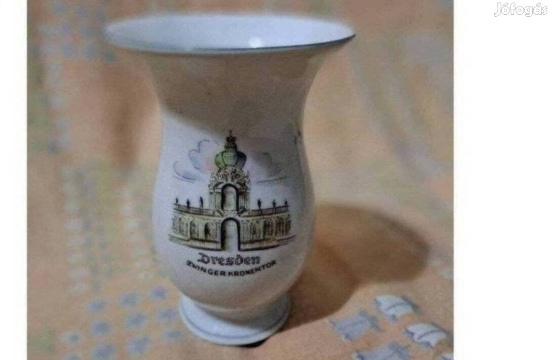 Dresden porcelán váza