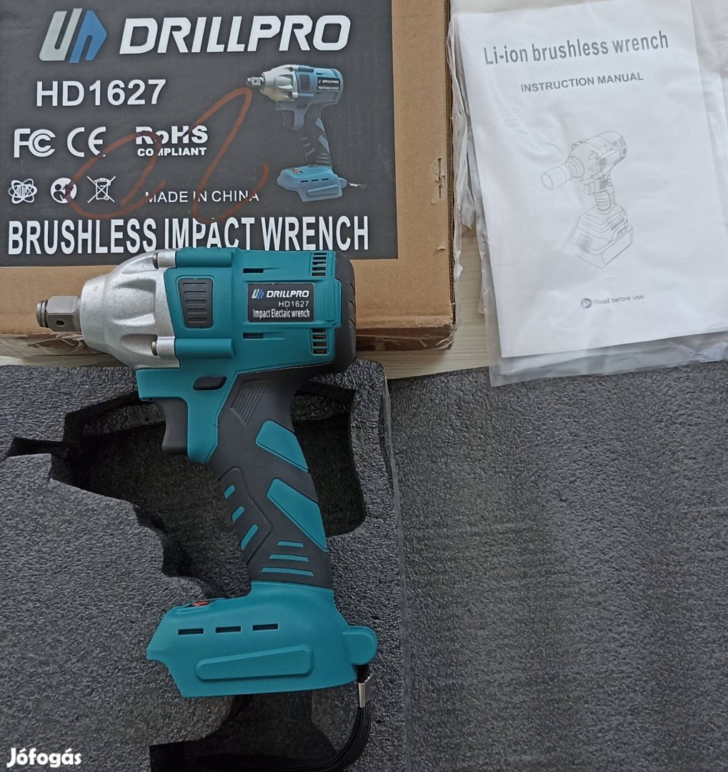 Drillpro HD1627 ütvecsavarozó, Makita BL18xx akku kompatibilis