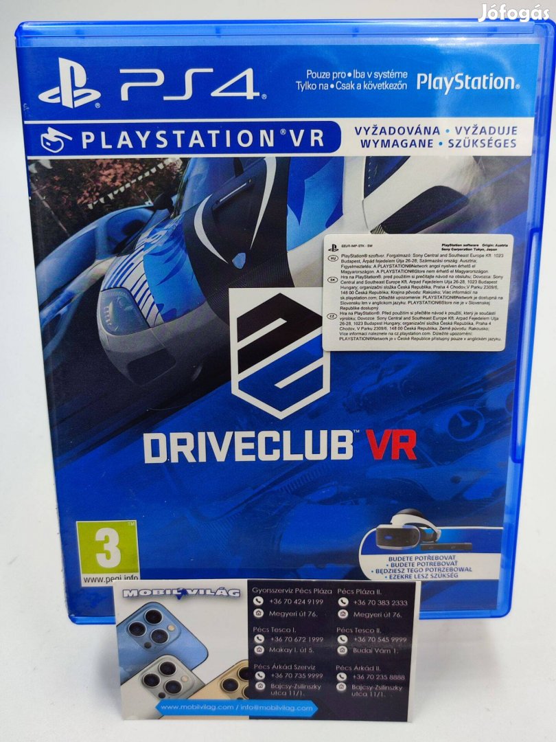 Driveclub VR PS4 Garanciával #konzl0469