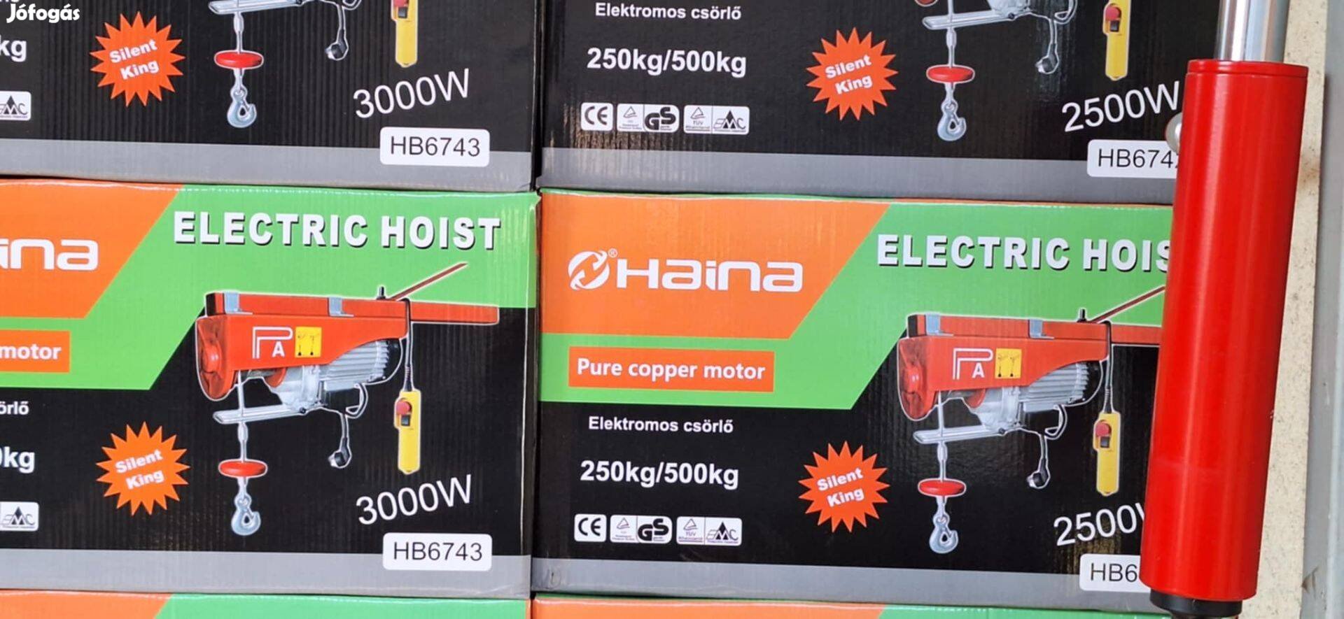 Drótköteles elektromos csörlő 250/500kg
