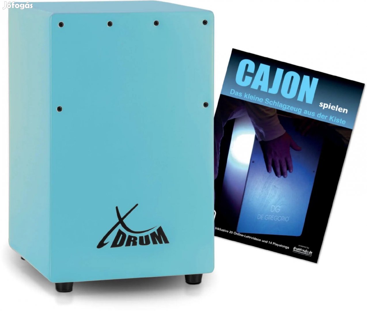 Drum KC-37B gyerek cajon kék szett cajon énekeskönyvvel (németül)