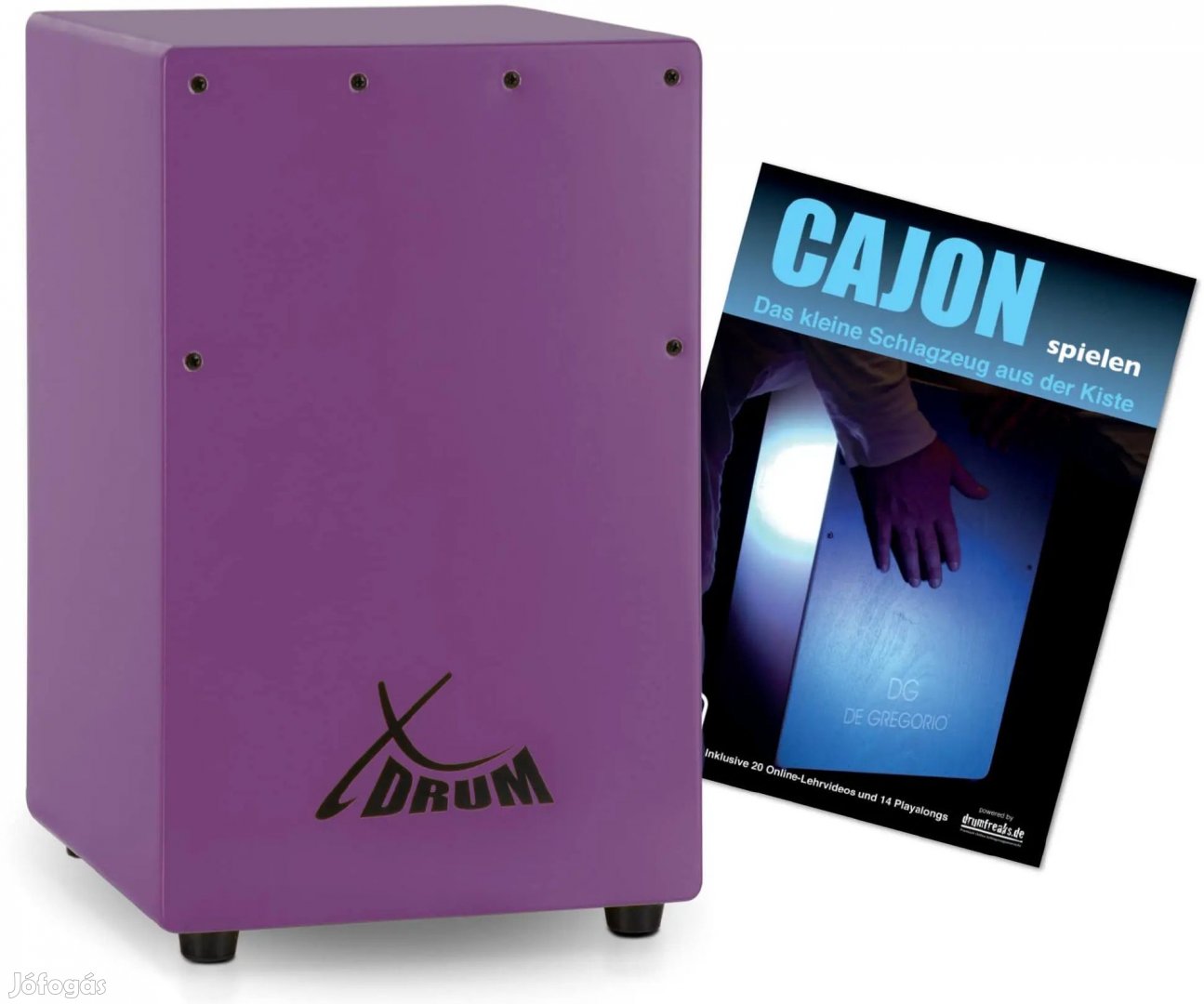 Drum KC-37VT gyerek cajon lila szett cajon énekeskönyvvel (németül)