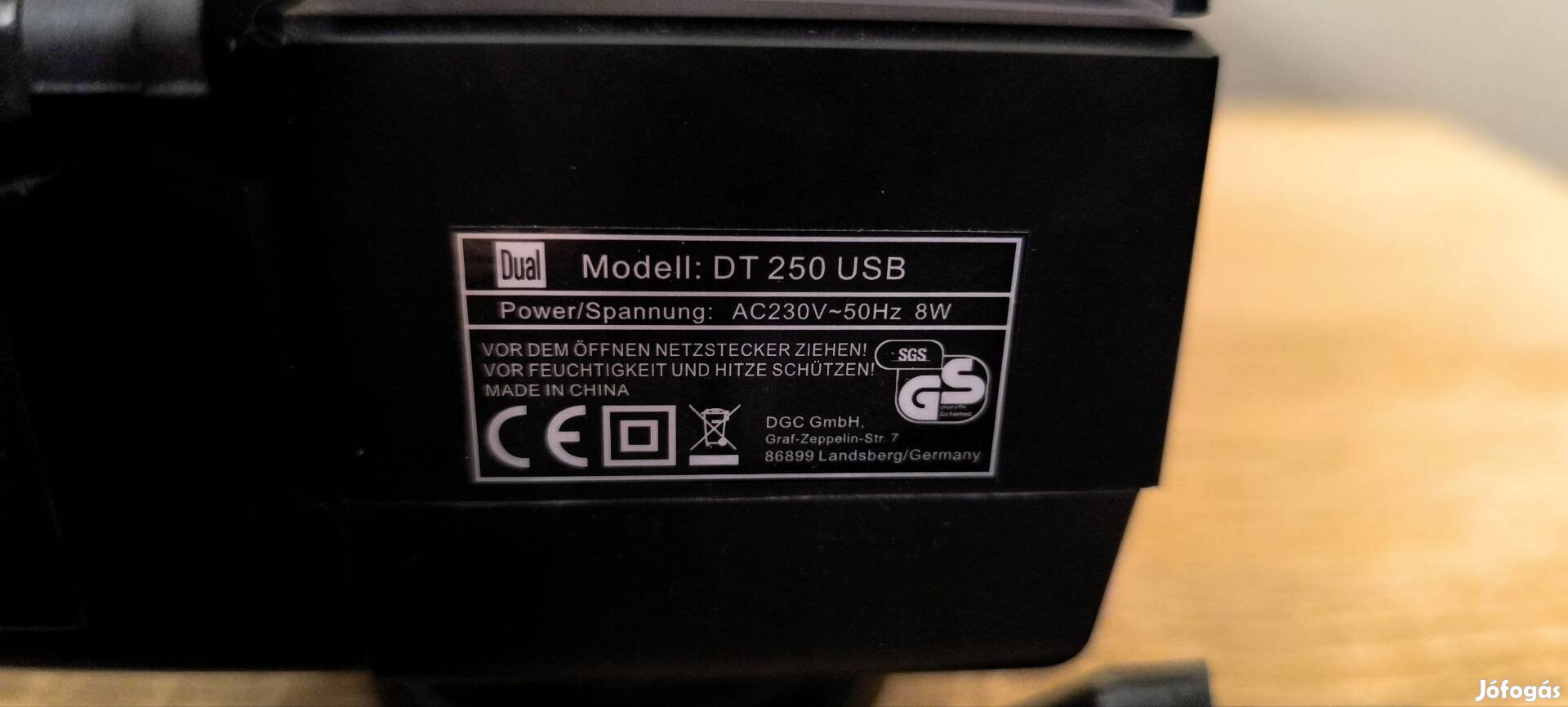 Dual DT 250 usb lemezjátszó
